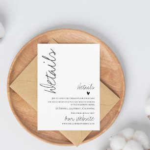 D'accompagnement Classic Script Mariage Détails Carte de boîtier
