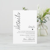 D'accompagnement Classic Script Mariage Détails Carte de boîtier (Debout devant)