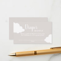 Cloud Minimaliste baby shower Déchets Carte Raffin