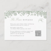D'accompagnement Code QR de la carte d'information de mariage Toile (Devant)