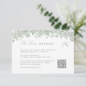 D'accompagnement Code QR de la carte d'information de mariage Toile (Debout devant)