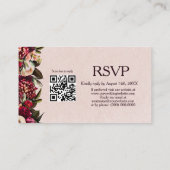 D'accompagnement Code QR de la carte RSVP Burgundy (Dos)