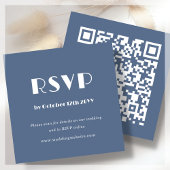 D'accompagnement Code QR Scan pour RSVP Carte Dusty Blue