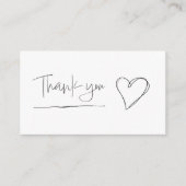 D'accompagnement Coeur tiré à la main merci carte de boîtier (Devant)