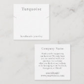 D'accompagnement Collier en pierre Turquoise Joaillerie Carte d'aff (Devant / Derrière)