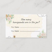 D'accompagnement Combien de honeycombes carte de jeu baby shower (Devant)