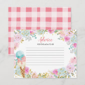 D'accompagnement Conseil Carte Pastel Vanilla Crème glacée Floral (Devant / Derrière)