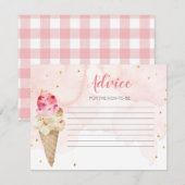 D'accompagnement Conseil Carte Pink crème glacée Fête des mariées (Devant / Derrière)