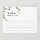 D'accompagnement Conseil De Verdure Simple Pour La Carte De Mariée  (Devant)