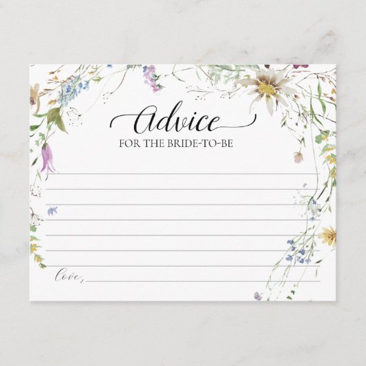 D'accompagnement Conseil fleur sauvage Pour La Carte De Mariée À Êt (Devant)