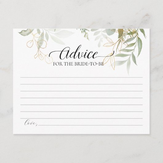 D'accompagnement Conseil Or Vert Pour La Carte À Venir (Devant)