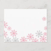 D'accompagnement Conseils Carte Pink Silver Winter Snowflakes (Dos)