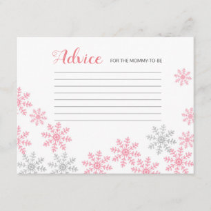 D'accompagnement Conseils Carte Pink Silver Winter Snowflakes