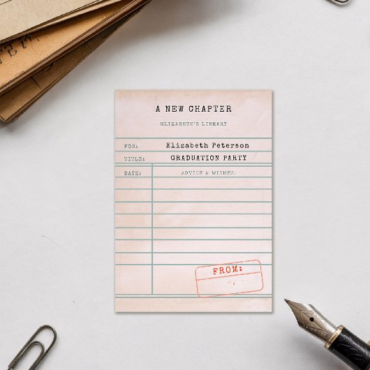 D'accompagnement Conseils de graduation de la carte de bibliothèque