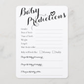 D'accompagnement Conseils et prédictions pour bébé Carte à double f (Dos)