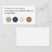 D'accompagnement Coordonner avec la carte d'insertion Mariage Us (Devant / Derrière)