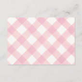 D'accompagnement Coquette florale Bow rose Baby shower Carte consei (Dos)