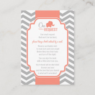 D'accompagnement Coral Grey Chevron Baby shower Demande de carte