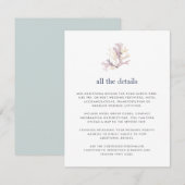 D'accompagnement Coral Reef Mariage Carte des détails du client (Devant / Derrière)