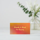 D'accompagnement Couleurs d'automne Carte d'enregistrement orange e (Debout devant)