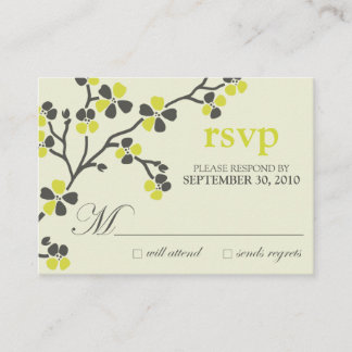 D'accompagnement : coutume : carte rsvp de fleurs de cerisier d'agr