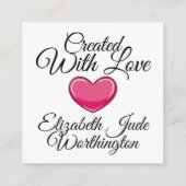 D'accompagnement Couture / Seamstress #2 Boîtier / Carte de visite (Dos)