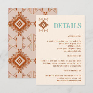 D'accompagnement Cowboy Country West Détails du Mariage Carte de bo