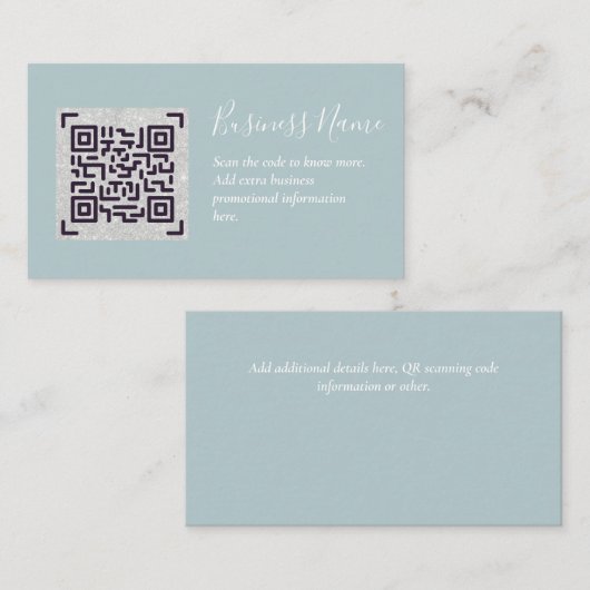 D'accompagnement Créer son propre Carte de visite de code QR - Beau (Devant / Derrière)