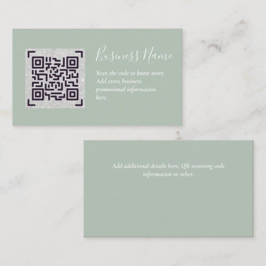 D'accompagnement Créer son propre Carte de visite de code QR - Beau (Devant / Derrière)