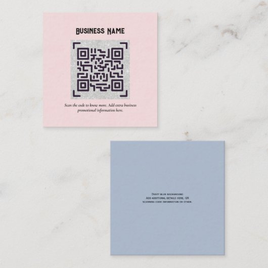 D'accompagnement Créer son propre Carte de visite de code QR - Beau (Devant / Derrière)