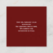 D'accompagnement Créer son propre Carte de visite de code QR - Beau (Dos)