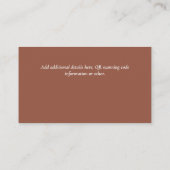 D'accompagnement Créer son propre Carte de visite de code QR - Beau (Dos)