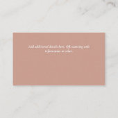 D'accompagnement Créer son propre Carte de visite de code QR - Beau (Dos)