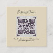 D'accompagnement Créer son propre Carte de visite de code QR - Beau (Devant)