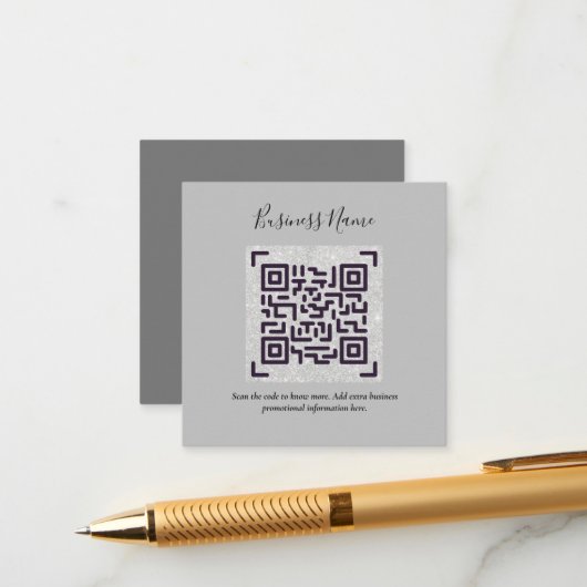 D'accompagnement Créer son propre Carte de visite de code QR - Beau (Devant/Arrière en situation)