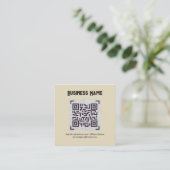 D'accompagnement Créez votre propre carte de visite avec code QR - (Debout devant)