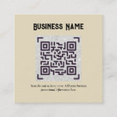 D'accompagnement Créez votre propre carte de visite avec code QR - (Devant)