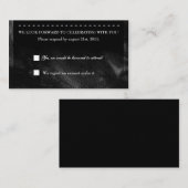 D'accompagnement Cuir Métal Studs RSVP Carte de réception (Devant / Derrière)