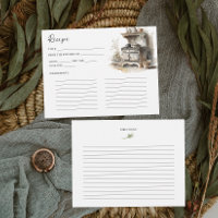 Cuisine de campagne | Carte de recette pour enterr