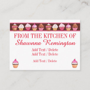D'accompagnement Cupcake / Boulangerie - Carte d'affaires / boîtier