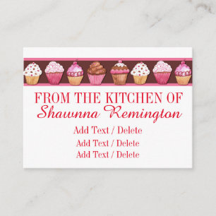 D'accompagnement Cupcake / Boulangerie - Carte d'affaires / boîtier