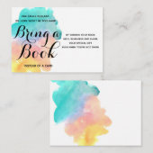 D'accompagnement Cute arc-en-ciel aquarelle bébé apporter une carte (Devant / Derrière)