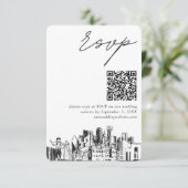 D'accompagnement Dallas Wedding RSVP QR Code Carte de petit boîtier (Debout devant)