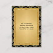 D'accompagnement Damas de Parties scintillant Gold FAUX, carte de b (Dos)