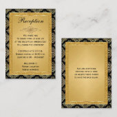 D'accompagnement Damas de Parties scintillant Gold FAUX, carte de b (Devant / Derrière)