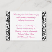 D'accompagnement Damas noir et blanc avec carte de boîtier rose (Dos)