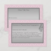 D'accompagnement Damas rose et gris, carte de boîtier de ballet (Devant / Derrière)