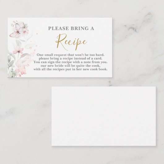 D'accompagnement Demande de carte de Fête des mariées papillon (Devant / Derrière)