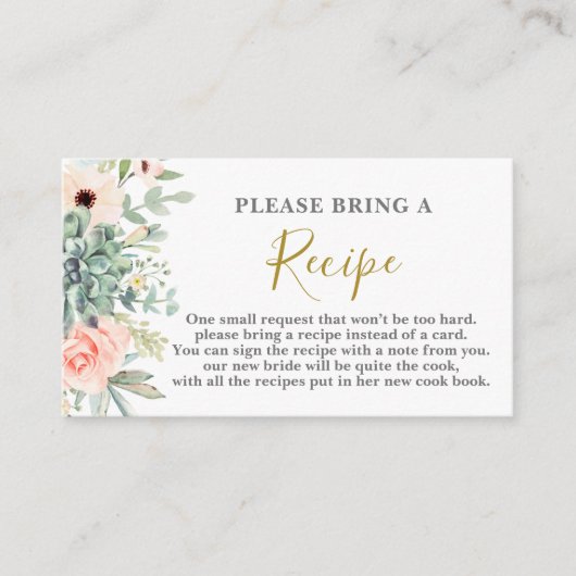 D'accompagnement Demande de carte de recette de Fête des mariées Su (Devant)