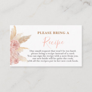 D'accompagnement Demande de carte de recette Pampas Grass PinkBrida